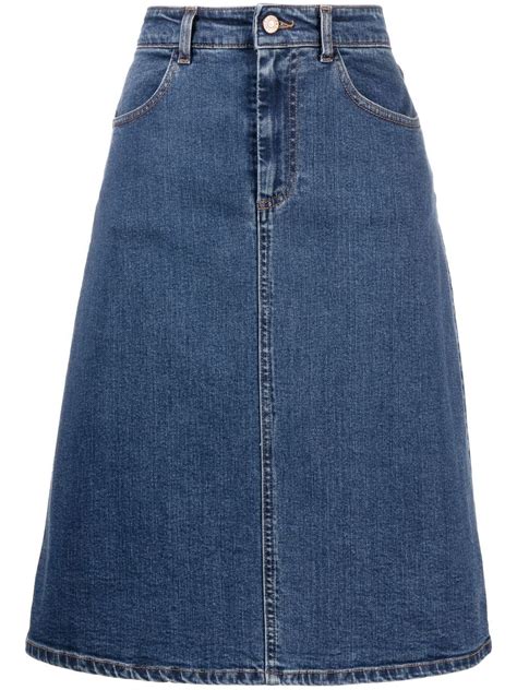 see by chloe denim skirt|See by Chloé Skirts .